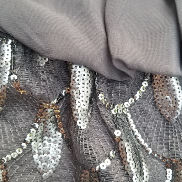 SLNY Charcoal Evening Dress - Picture 6 of 7